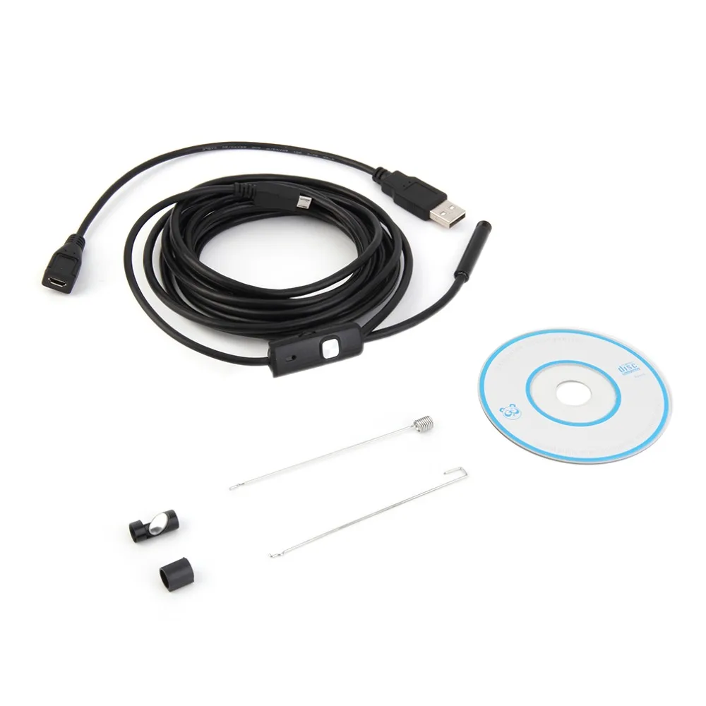

1M/1.5M/2M/3.5M 7mm Lens HD 480P USB OTG Snake Endoscope Waterproof 6 LEDs Inspection Pipe Camera Borescope For Android Phone PC