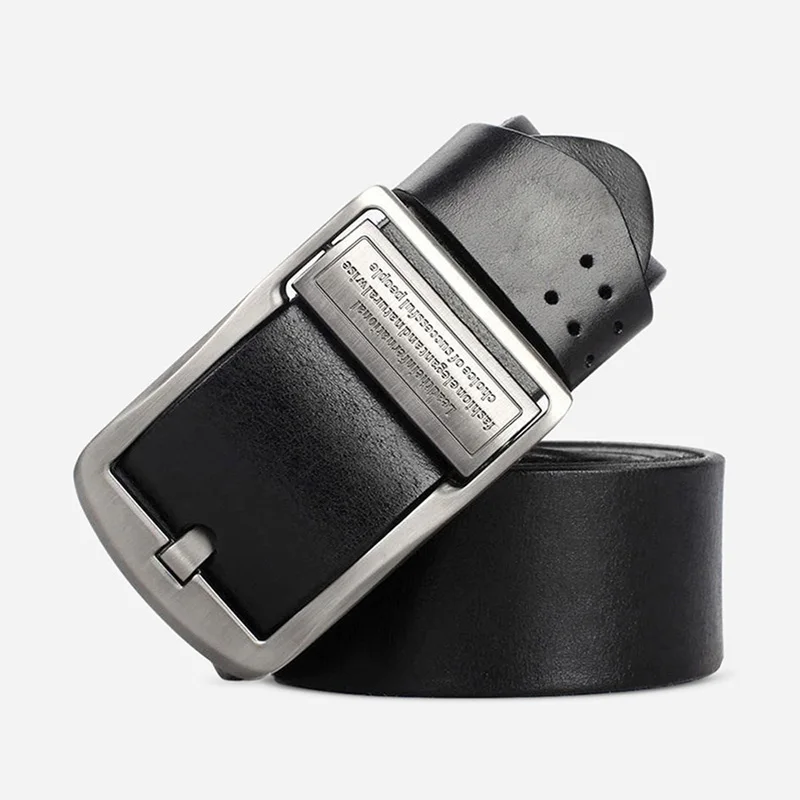 Men Belt Alloy Buckle Genuine Leather Material Waist Brand High-grade Business Pure Color Wild Tide Boys Belts | Аксессуары для