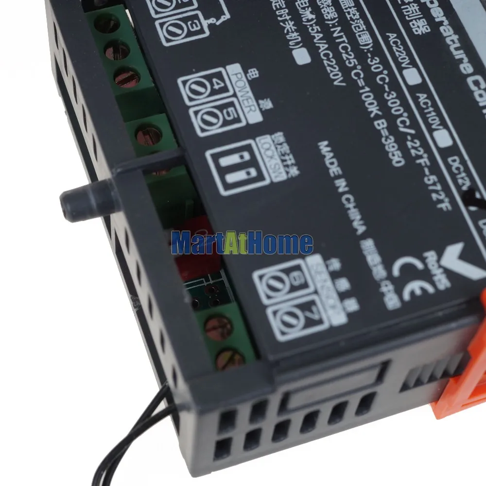 WH7016J + переключаемый 30 ~ 300 C 22 572 F цифровой регулятор температуры электронный
