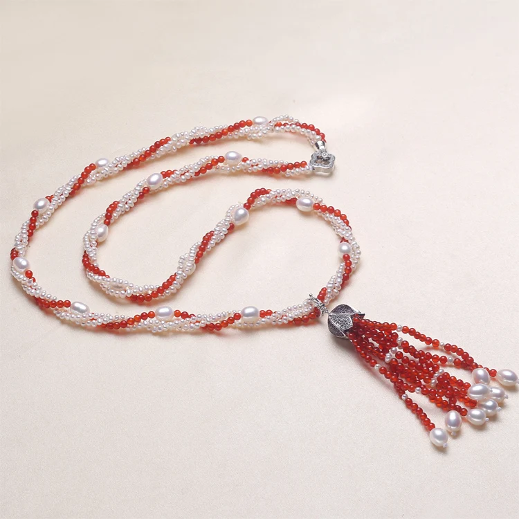 Элегантное ожерелье с подвеской-кисточкой ювелирные изделия 100% длинное