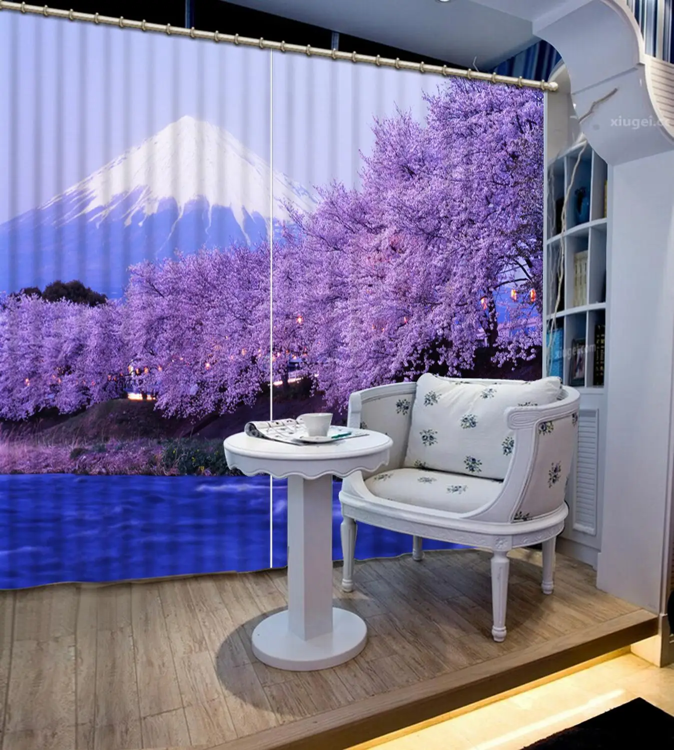 

Luxury Blackout 3D Window Curtains For Living Room Bedroom purple curtains forest curtain