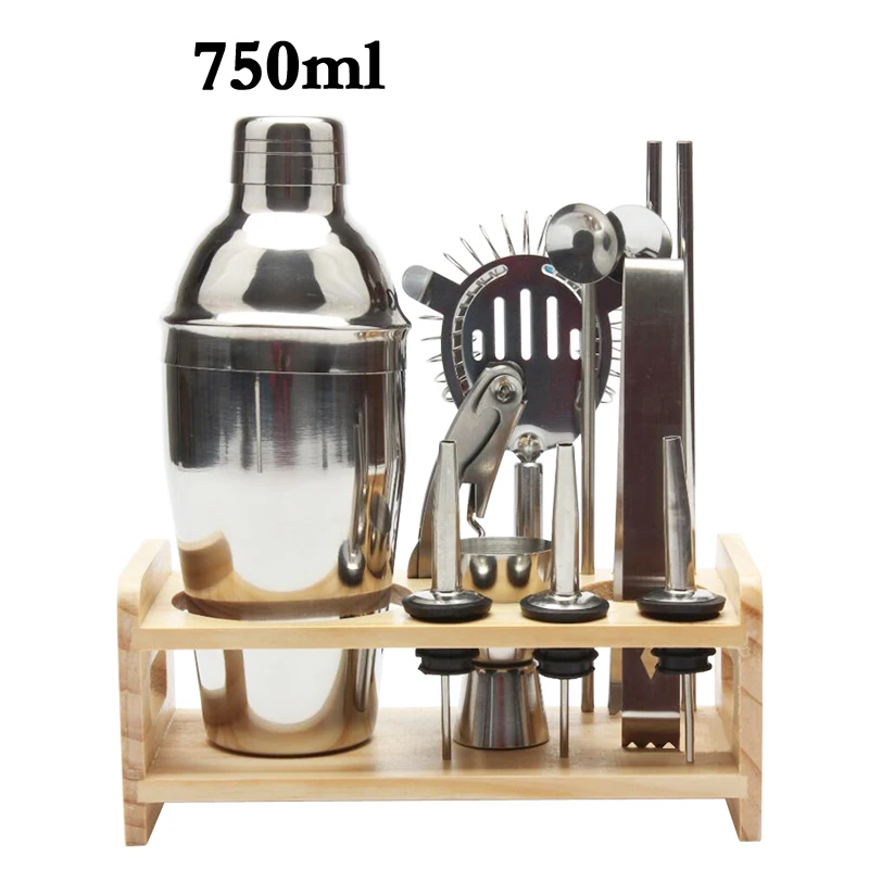 12 Pcs 750ml Профессиональный набор для барменов, 12 шт., 750 мл/550 мл, шейкер для коктейлей, набор, ручной шейкер для напитков, модный кувшин, Миксер для вина, вечерние, барный набор - Цвет: 12 Pcs 750ml