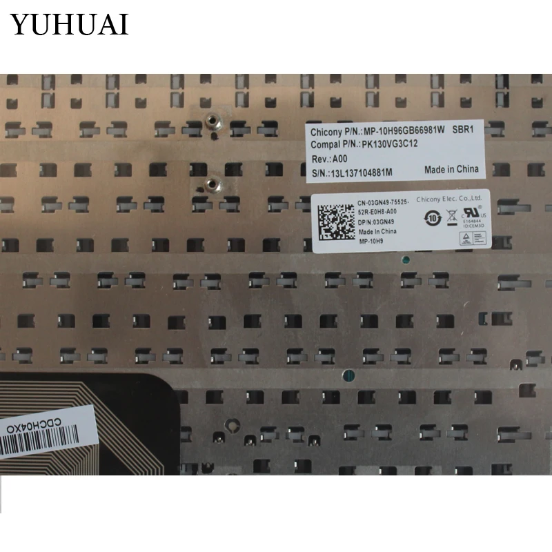 Новая клавиатура для ноутбука Dell Latitude E6420 E6320 E6430 E5420 E5430 E6430s без указания точки |