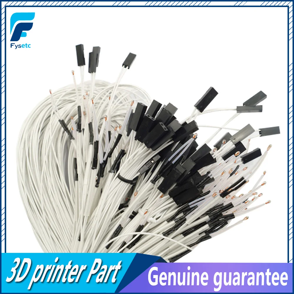 

100pcs 100K ohm NTC 3950 Thermistors with dupont head for 3D Printer Mend Free Shipping