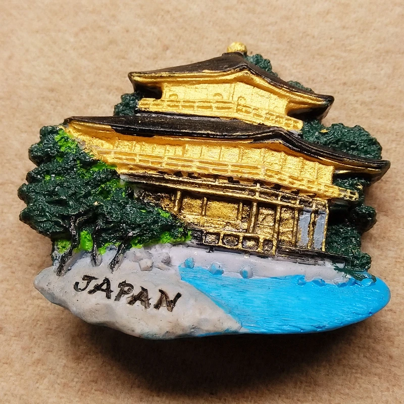 Japan Kyoto Golden Pavilion Temple 3d solid resin refrigerator | Дом и сад