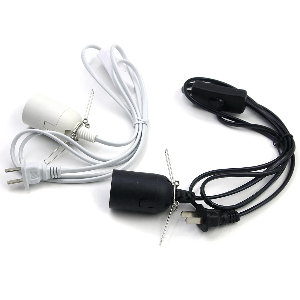 1 8 м повесить Plug and play E27 цоколь лампы Держатель гибкий удлинитель конвертер
