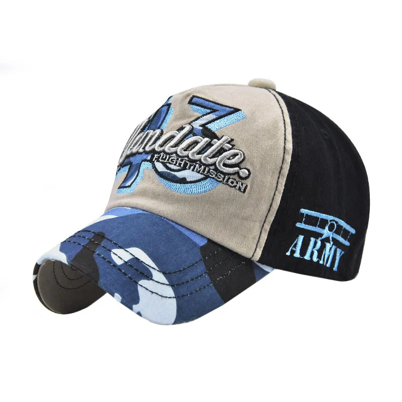 

Sun Hat Wholesale Brand New Boy Spring Cool Camouflage Caps Children Tennis Fashion Hats Girl Autumn Baseball Cap