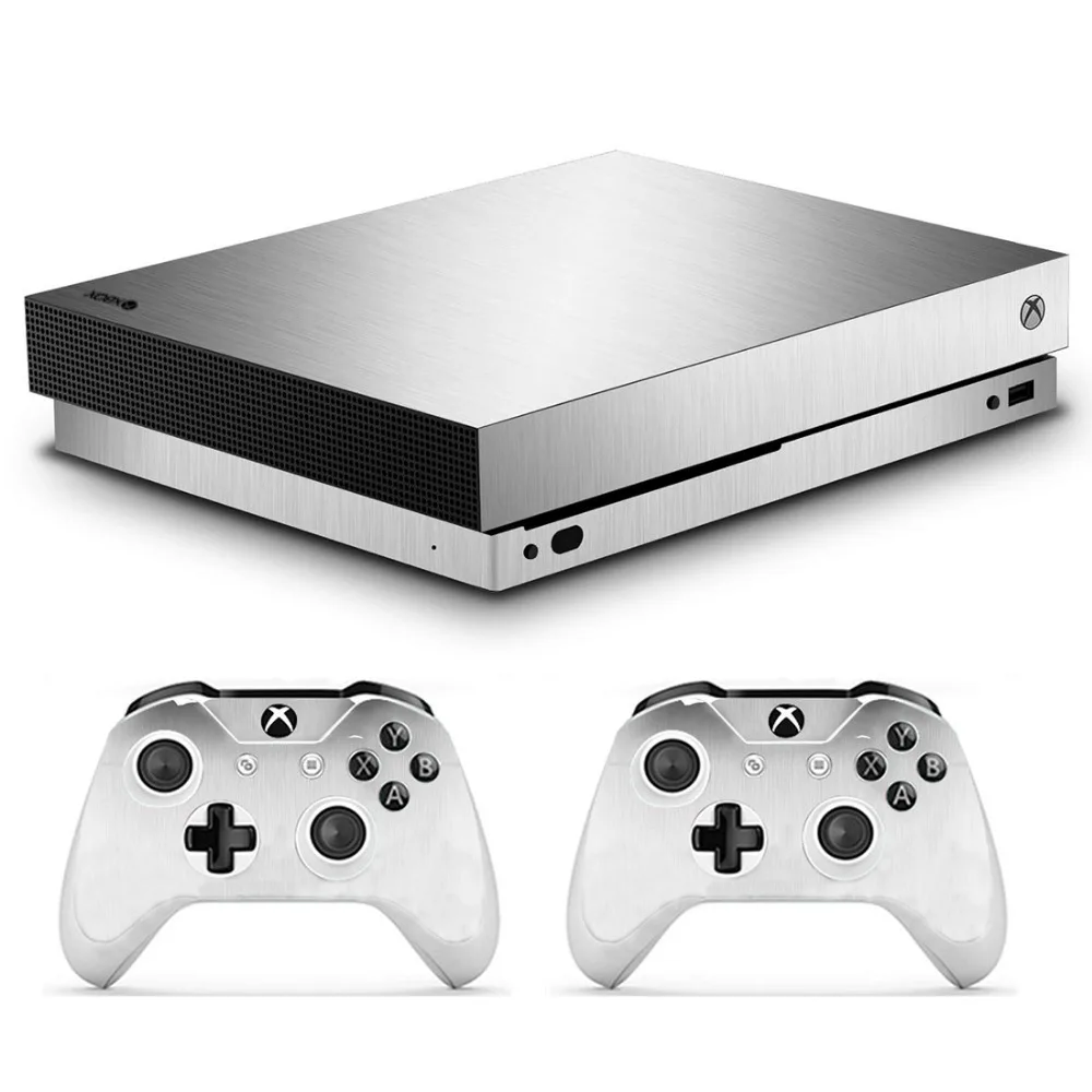Крутые виниловые наклейки Кожа Золотой Серебряный чехол для Xbox One X консоли