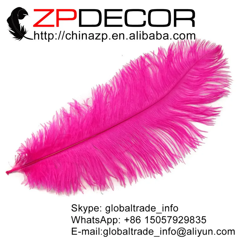 

Zpdecoration перья 100 шт./лот 45-50 см (18-20 дюймов) ручной выбор лучшее качество ярко-розовые окрашенные объемные страусиные перья