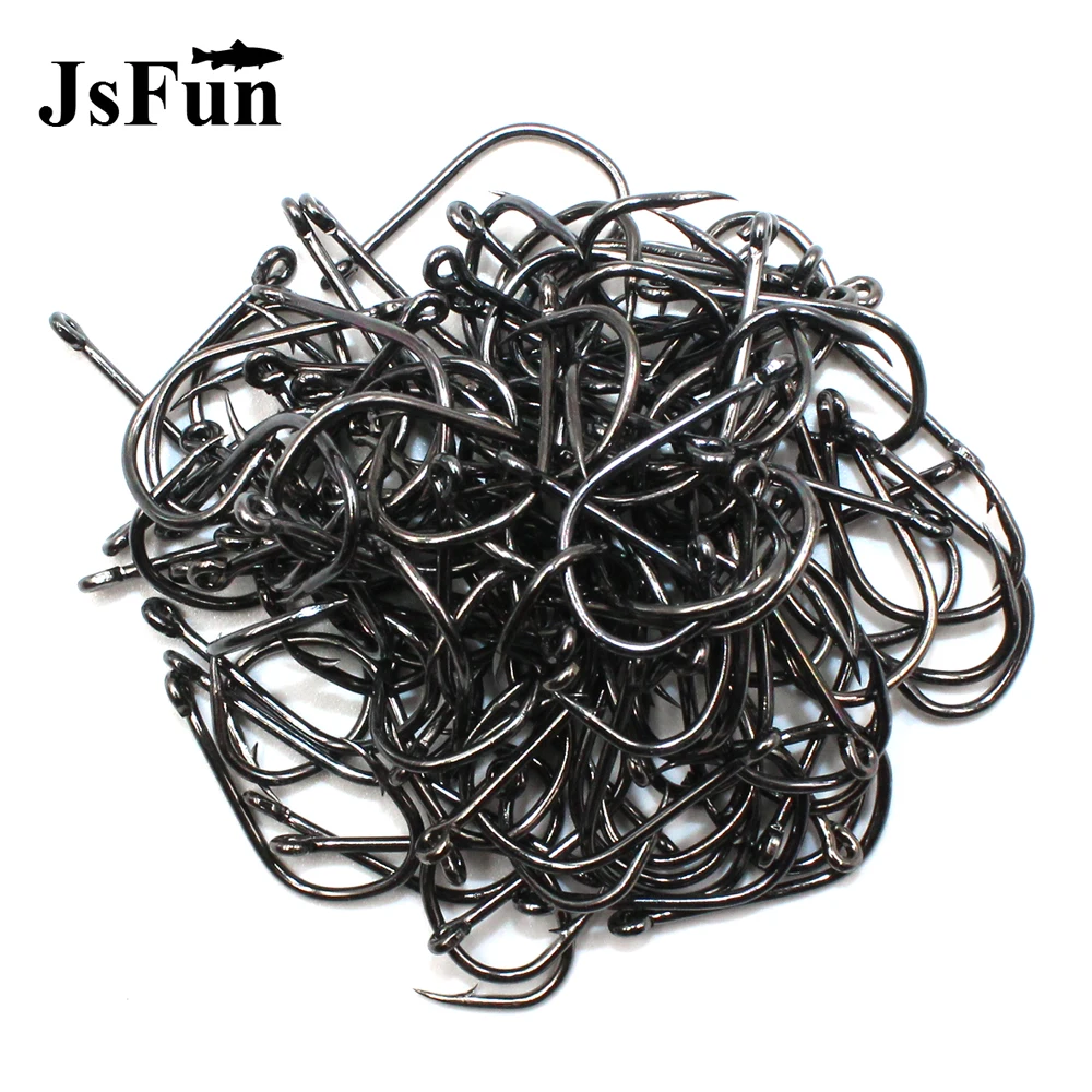 Рыболовные крючки JSFUN 100 шт./кор. Размер 4 # 12 из высокоуглеродистой стали с