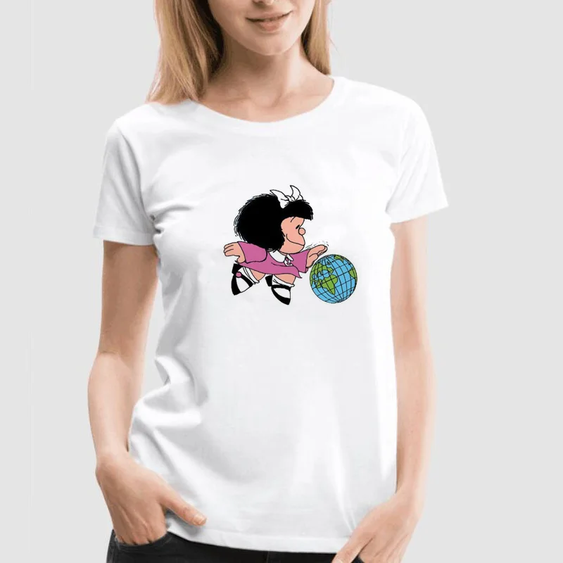 Pkorli PAZ Mafalda футболка женская летняя хлопковая с коротким рукавом Quino Женская