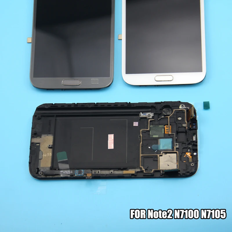 Для Samsung Galaxy Note 2 LCD N7100 N7105 Дисплей сенсорный дигитайзер сенсор стекло в сборе с