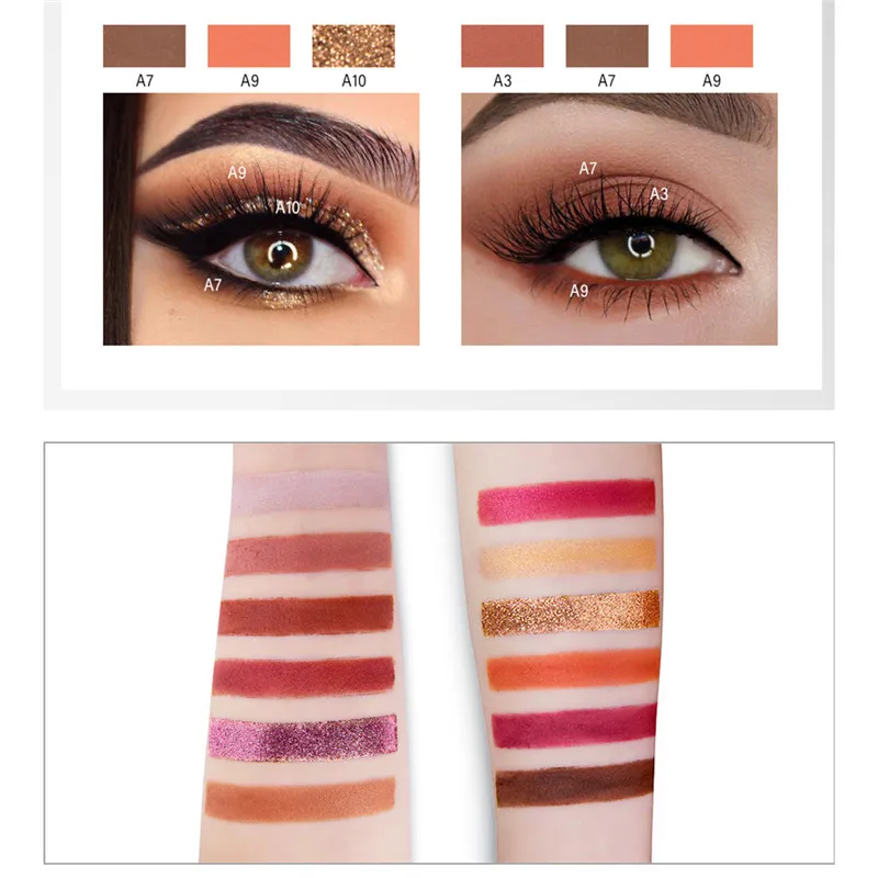 HANDAIYAN 1 шт. 12 цветов Палитра матовое стекло с перламутровым эффектом Shimmer Eyeshadow