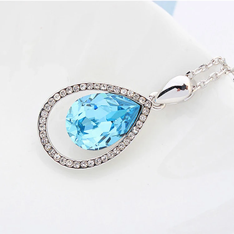 Новое поступление ожерелье в виде капли воды красивое ювелирное для леди золотое