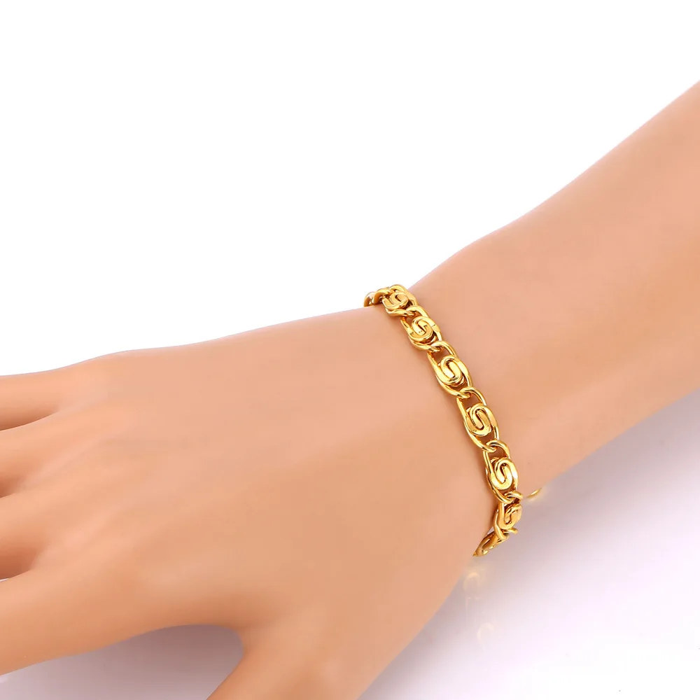 Ювелирные наборы мода новый желтый цвет золотистый ожерелье браслет Марка для