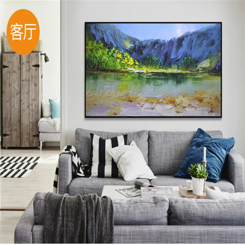 Ручная роспись холст картины маслом настенные художественные для гостиной