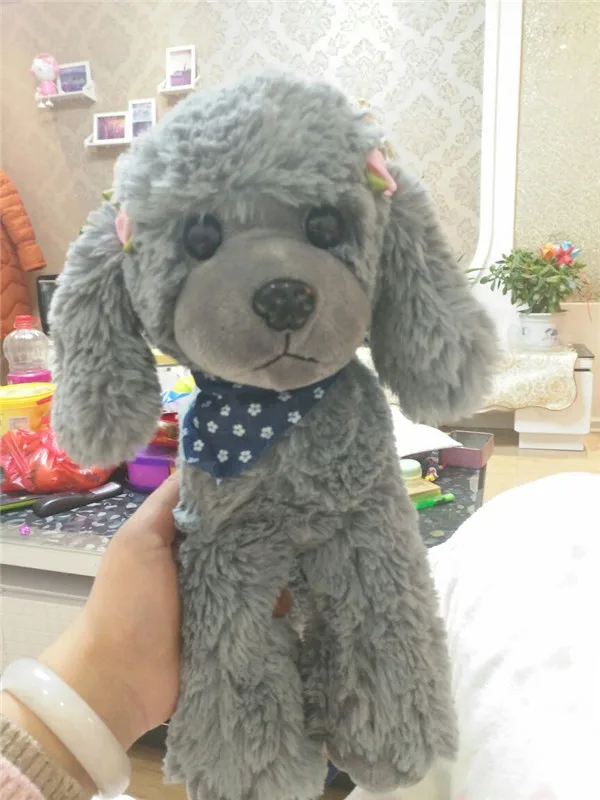 Милая собака плюшевые игрушки Пудель Bichon Frise щенок подвижные мягкие теплые животные ребенок Рождество День рождения подарки