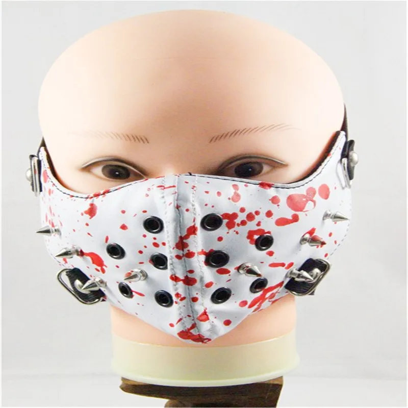 10pcs/Pack Mask Halloween Harley Masks Performances Rivet Non-mainstream Rock Men's Personalized Motorcycle | Красота и здоровье