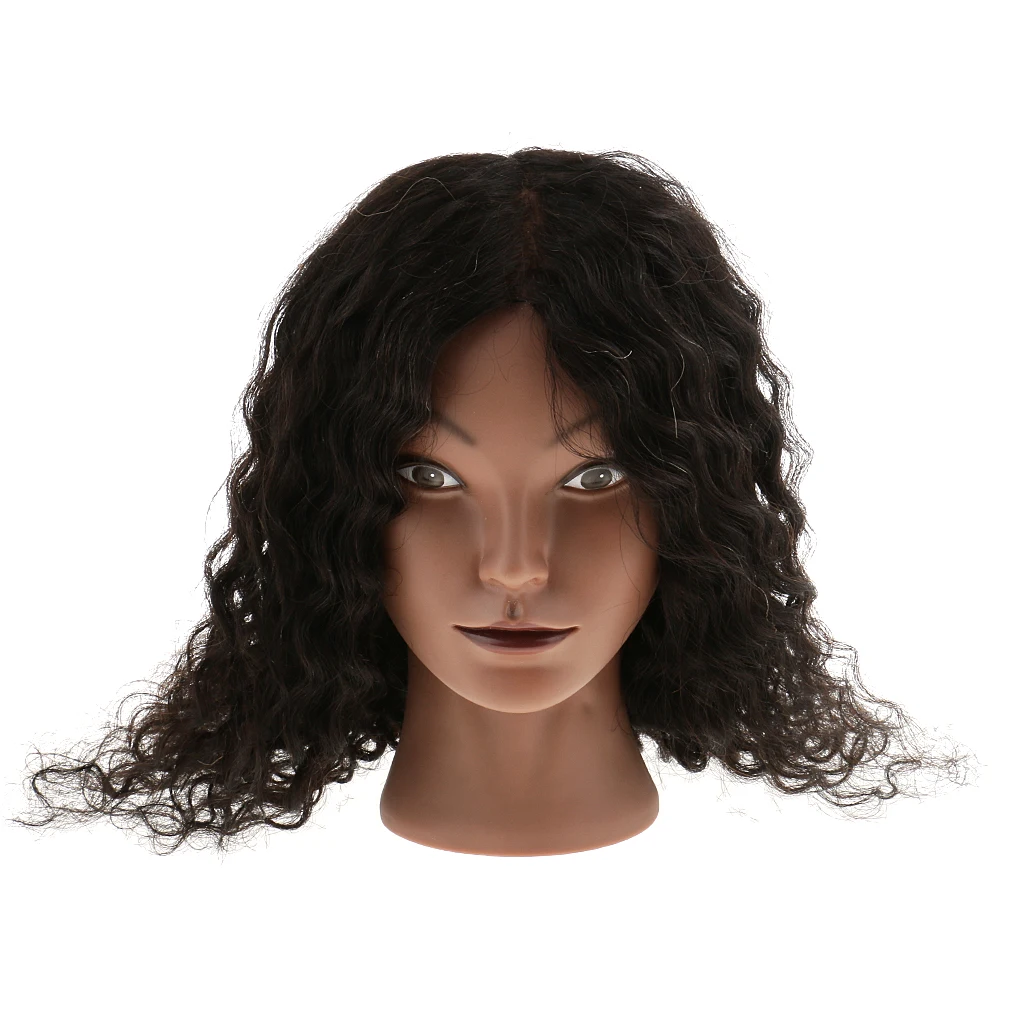 Силиконовые 100% человеческие волосы манекен голова кукла + пластиковый