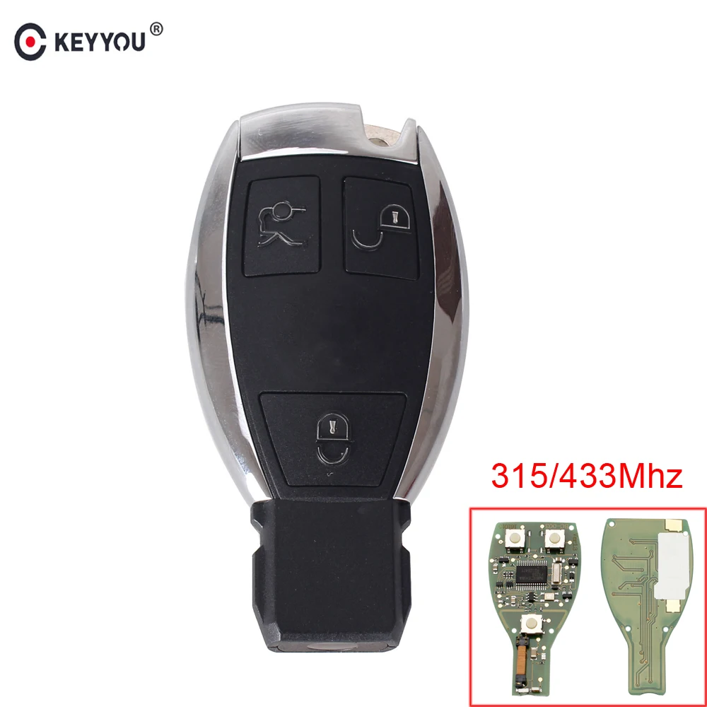 KEYYOU Smart Key 3 кнопки 315/433 мГц для Mercedes Benz E200 E220 E230 авто пульта дистанционного управления ключ Поддержка NEC и BGA 2000+ год