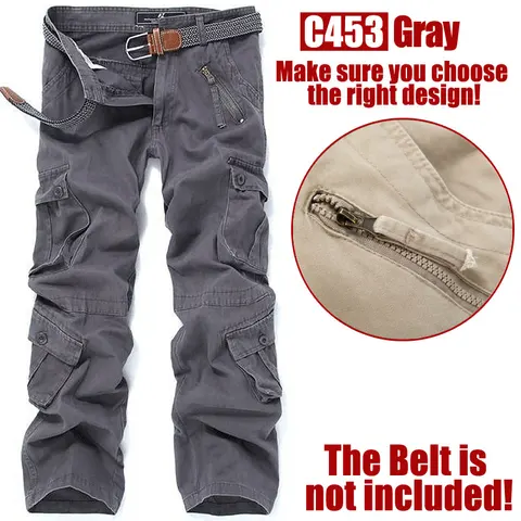 Брюки-карго мужские армейские, повседневные штаны, много карманов, вареный хлопок, стиль хип-хоп, армейские, батальные размеры C455