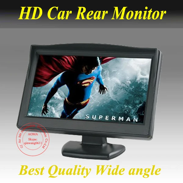 

Free shipping!5" High Resolution HD 800*480 (no 320*240) Car TFT LCD Monitor Screen 2ch Video5