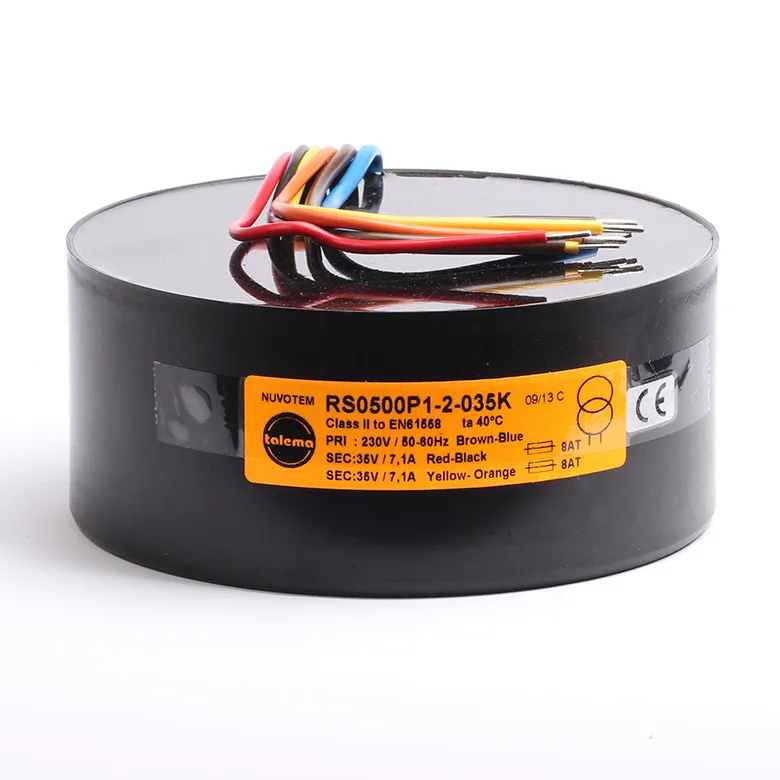 T 040 2*40v 500w 6.3a Talema полностью защищены Rs тороидальный трансформатор первичное 230 В