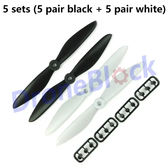 5 комплектов 5040/1045 пропеллеров push pull CW/CCW RC Quadcopter Blade Запчасти для Дронов черный и