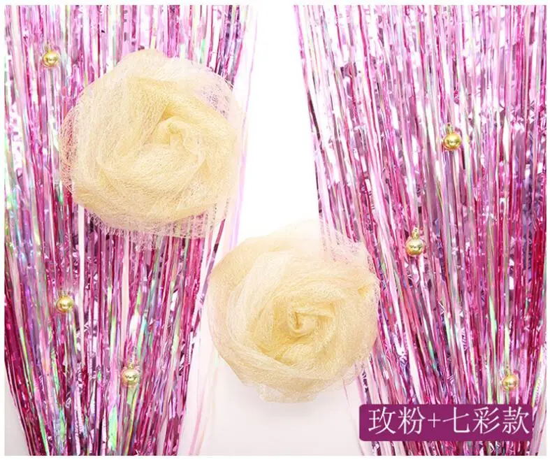 Свадебные вечерние украшения цвета радуги дождь шелк бодаться фото фонов День