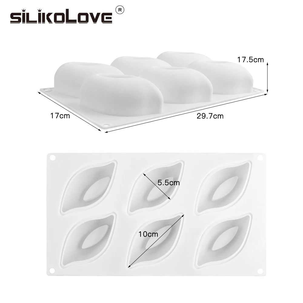 SILIKOLOVE 3D форма лепесток d форма для украшения торта силиконовые формы для выпечки трюфель домовые Кондитерские инструменты 6 полости