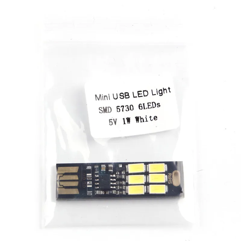 CHENGYILT 1 шт. портативный мини USB мощность 6 LED лампа Вт 5 В сенсорный диммер