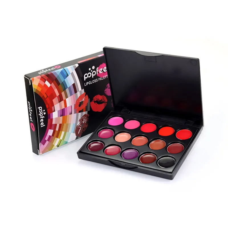 Popfeel beauty 15 цветов матовый блеск для губ Губная помада, косметика, макияж Палитра Набор