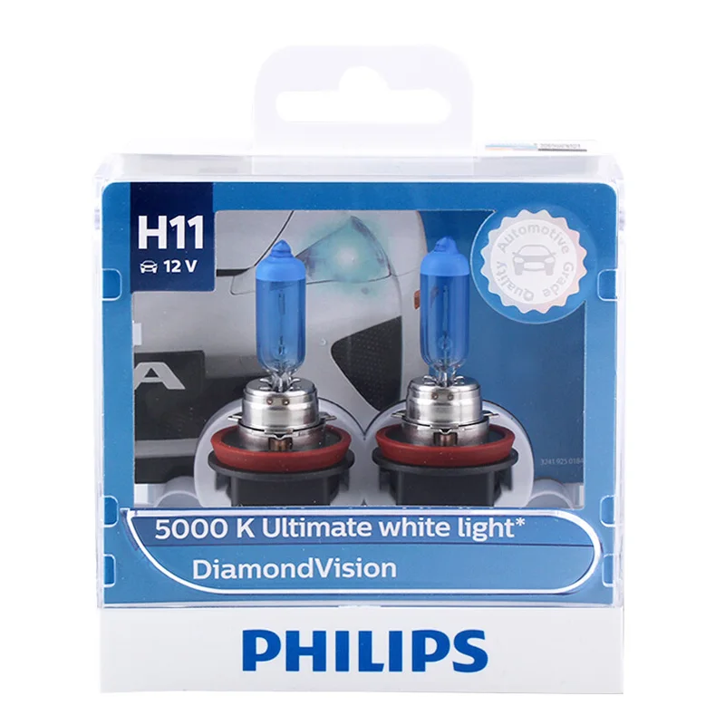 Philips H11 12 В 55 Вт Diamond Vision 5000K супер белый светильник галогенные лампы автомобильный