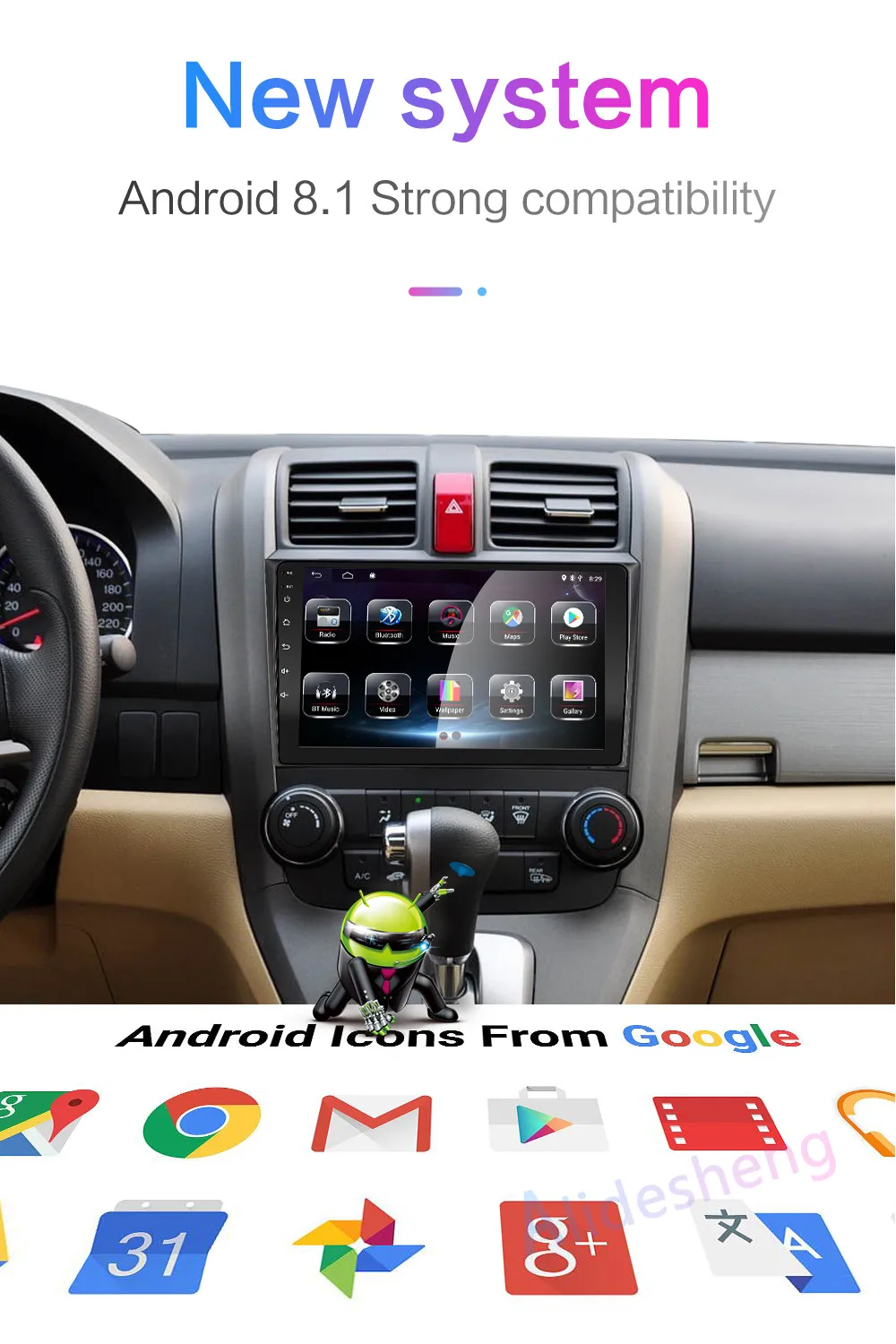 4G Android 8,1 Автомобильный мультимедийный плеер для Honda CR-V CRV 2006 2007 2008 2009 2010 2011 для стерео-Радио автомобильной BT GPS навигация 2 din