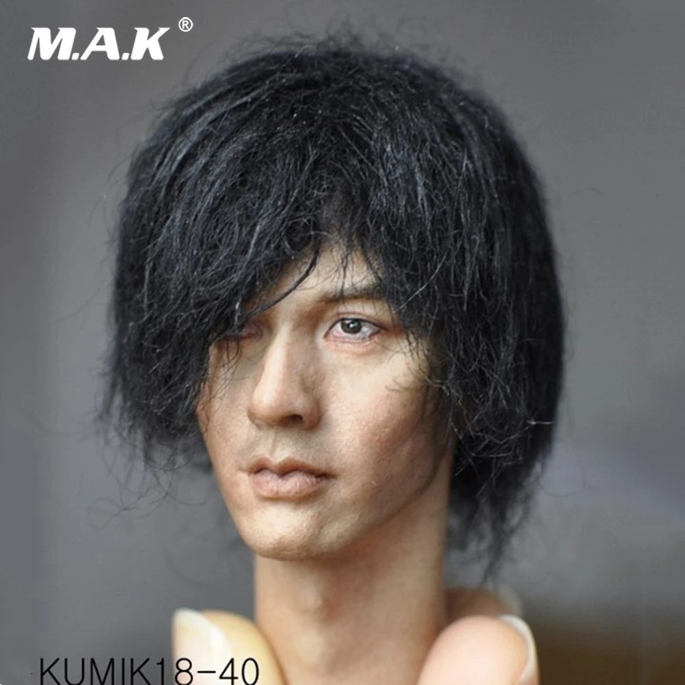Мужская фигурка паста KUMIK 18 40 в масштабе 1/6 голова лепка из ПВХ растение для волос