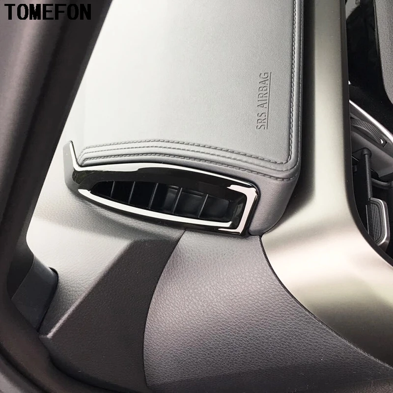

TOMEFON ABS Glossy Matte Black Interior Upper Air Vent Cover Trim Right Left Hand Drive 2PCS For Toyota C-HR CHR 2016 2017