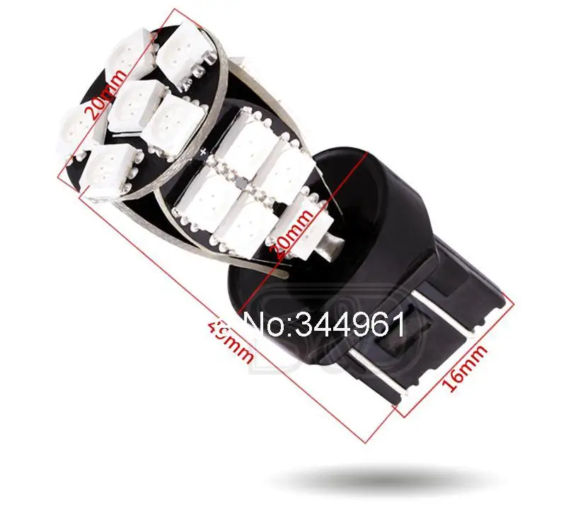 7443 7440 красный 21 SMD CANBUS OBC без ошибок задние стоп огни w21/5 Вт светодиодные