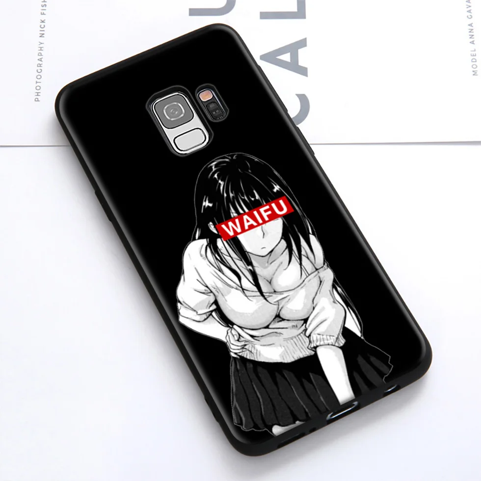 Sugoi Senpai Anime waifu Soft Case for Samsung Galaxy S10 S10e S9 S8 Plus S7 S6 Edge &amp J6 2018 Note 10 9 8 |