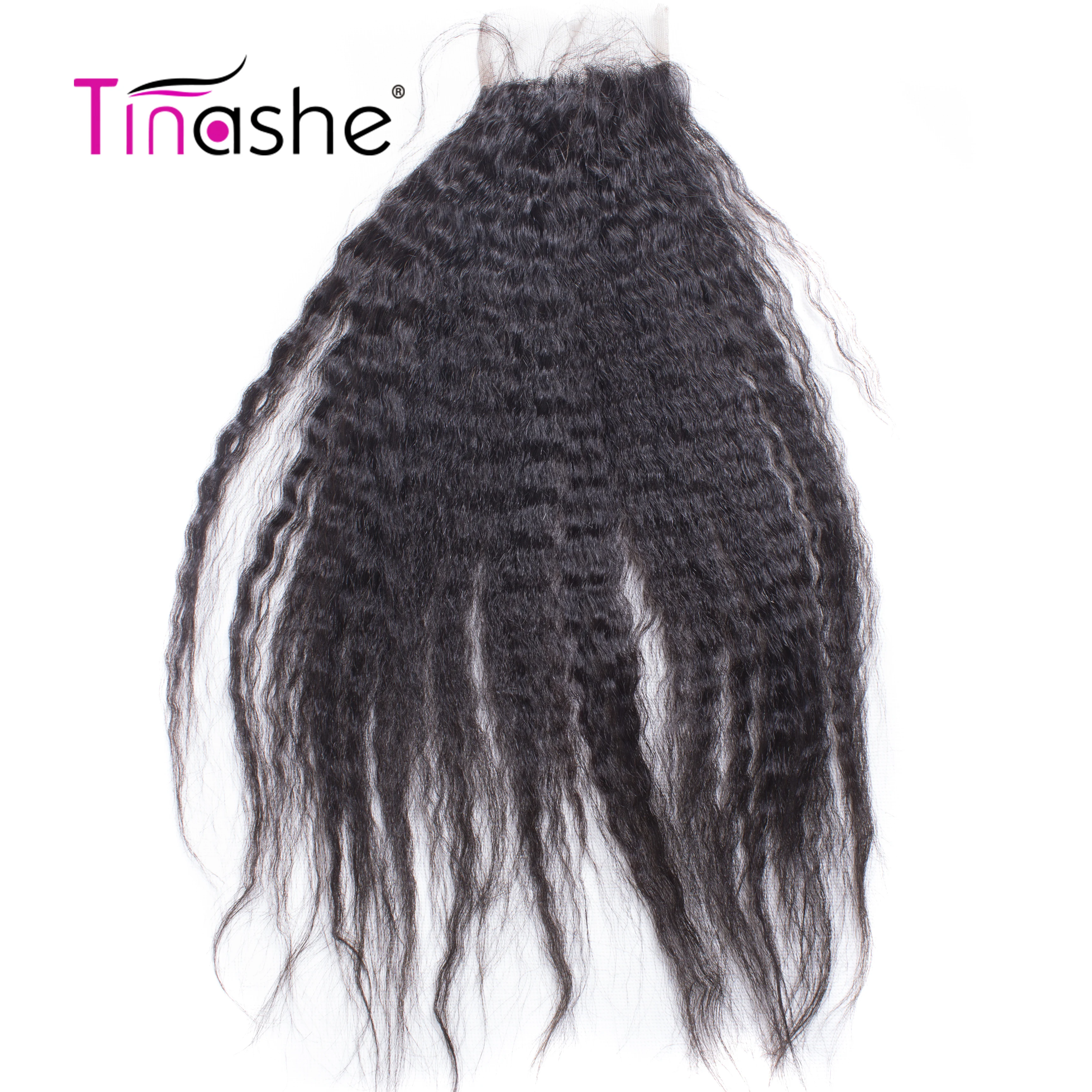 Tinashe бразильские кудрявые прямые человеческие волосы Remy 4 дюйма х4 дюйма|Застежки|