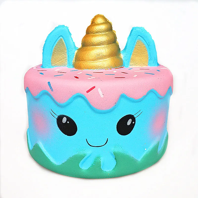 R Squishy медленно поднимающаяся сжимаемая игрушка роза с одним роговыми ушами