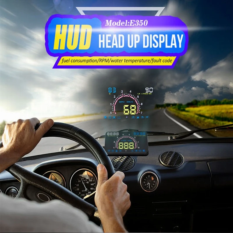HUD E350 Auto diagnostic scanner car Head Up Display Car Detector Speed Projector on Windshield with OBD2 | Автомобили и