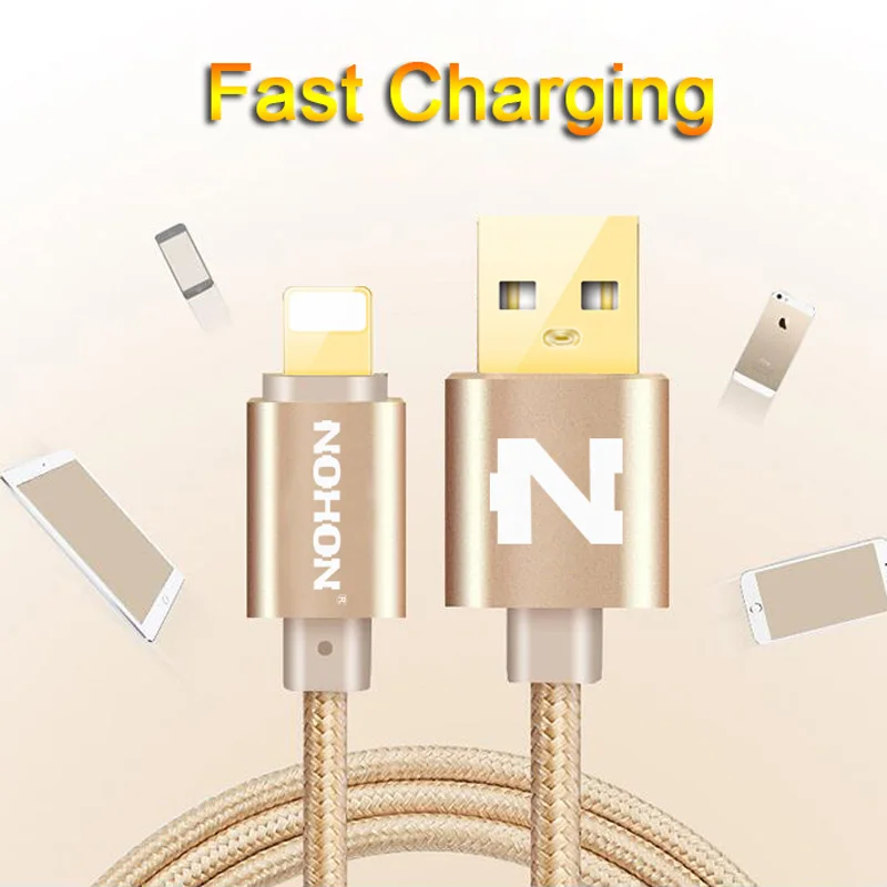 USB кабель NOHON для Apple iPhone 8X7 6 6S Plus 5 5S 5C SE iOS 10 9 8 iPad iPod кабели быстрой зарядки провод