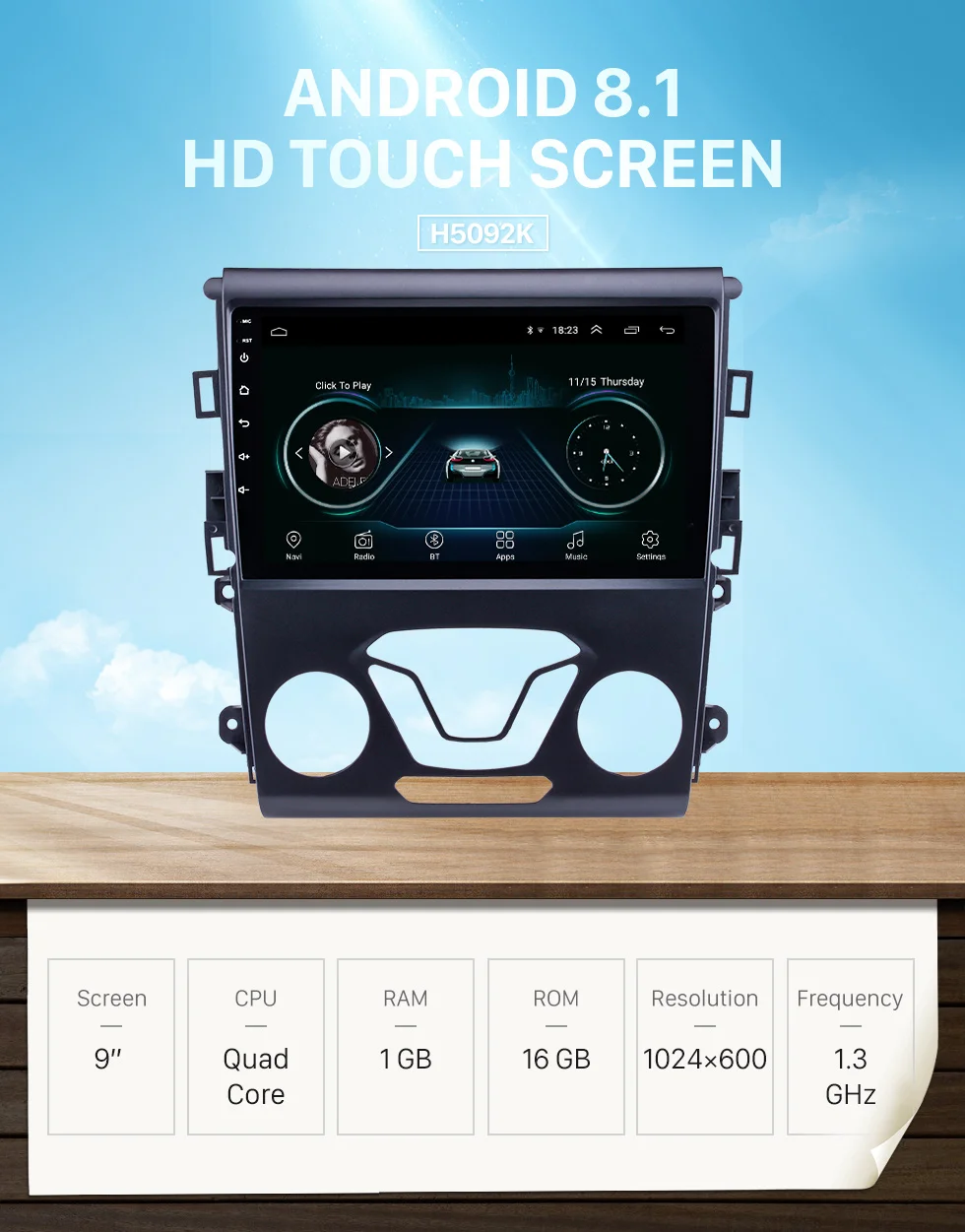 Seicane 2din Android 8,1 9 дюймов для Ford Mondeo 2012- Aftermarket gps автомобильный аудио 3g WiFi радио тюнер Автомобильный мультимедийный плеер