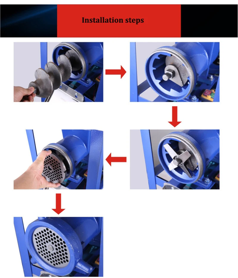 Электрическая мясорубка для домашнего скота 42 коммерческий Большой