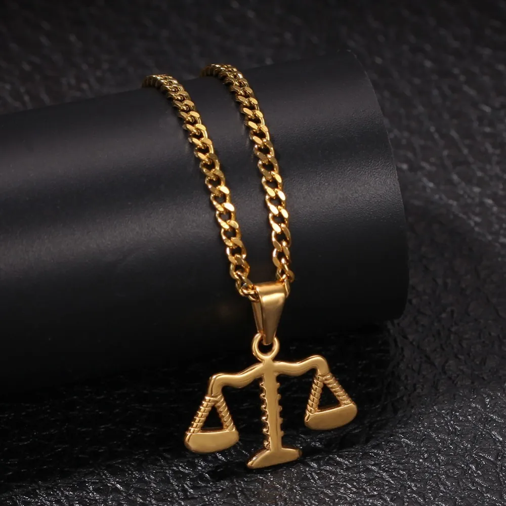 TBTK Wholesale Balance Pendant Vintage Necklaces Retro Style Jewelry Punk Unisex Gift S.Steel Metal Charms Pendants | Украшения и