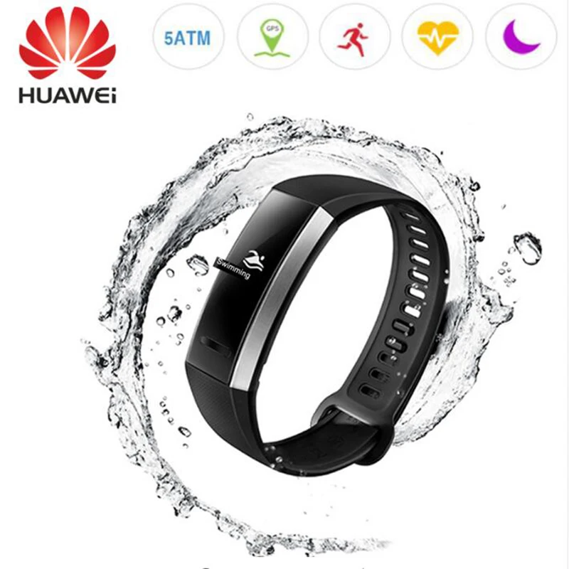 Оригинальный huawei Sport Band 2 pro B29 B19 с gps для плавания браслет мониторинга сердечного