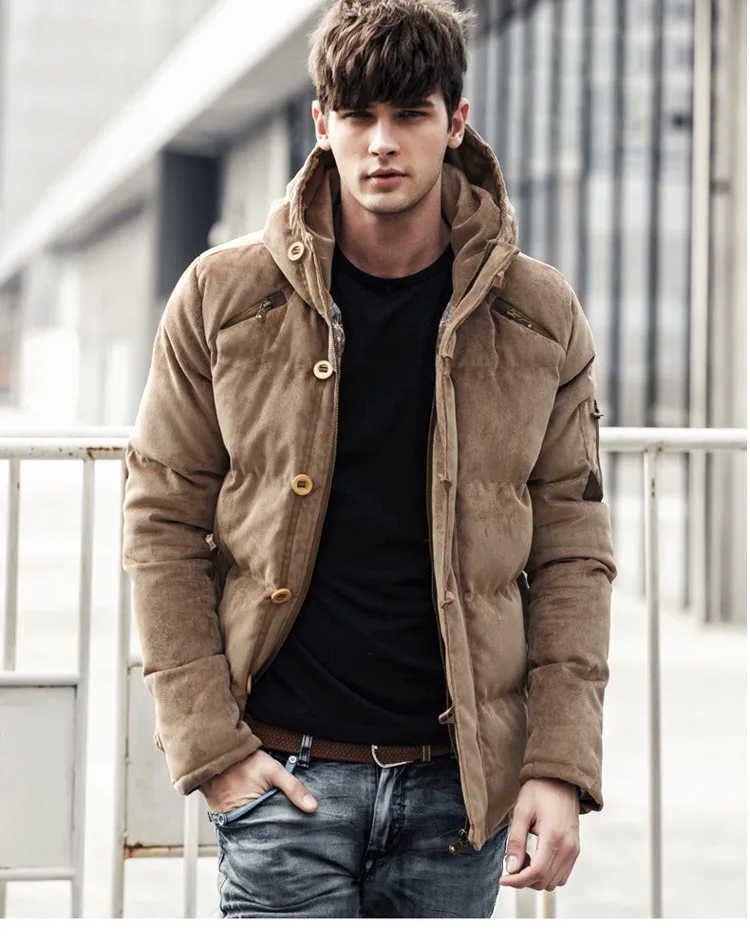 2019 Brand Cotton Jacket Men Windbreaker Outwear Jackets Casual Loose Hooded Collar Pockets Mens Coats | Мужская одежда