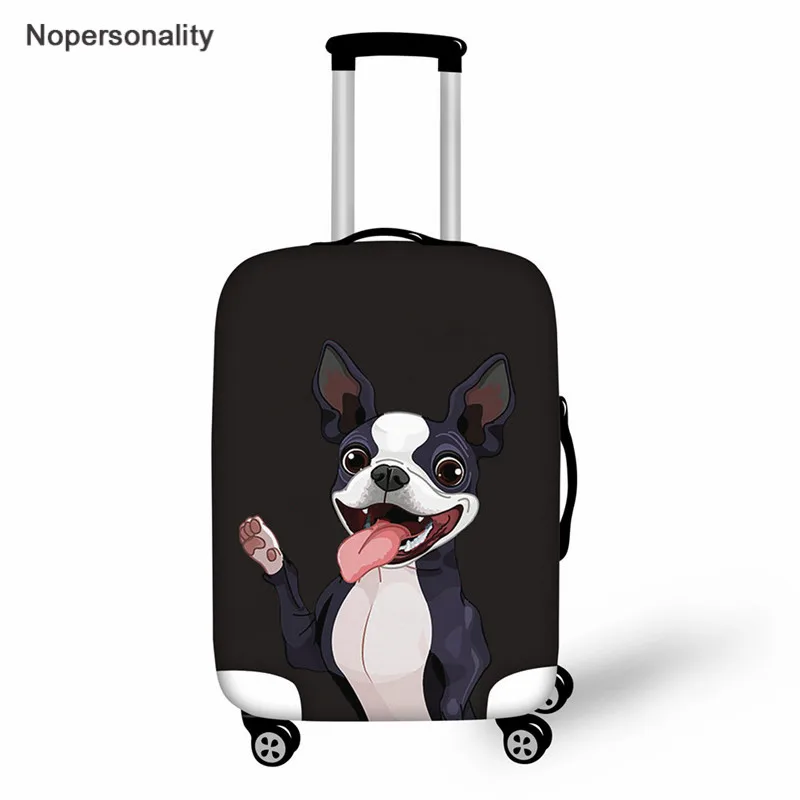 Z2866 Сумка Boston Terrier для путешествий, чемодан, эластичный защитный чехол, подходит для 18-32 дюймовых чехлов, аксессуары для путешествий - Цвет: Z2866