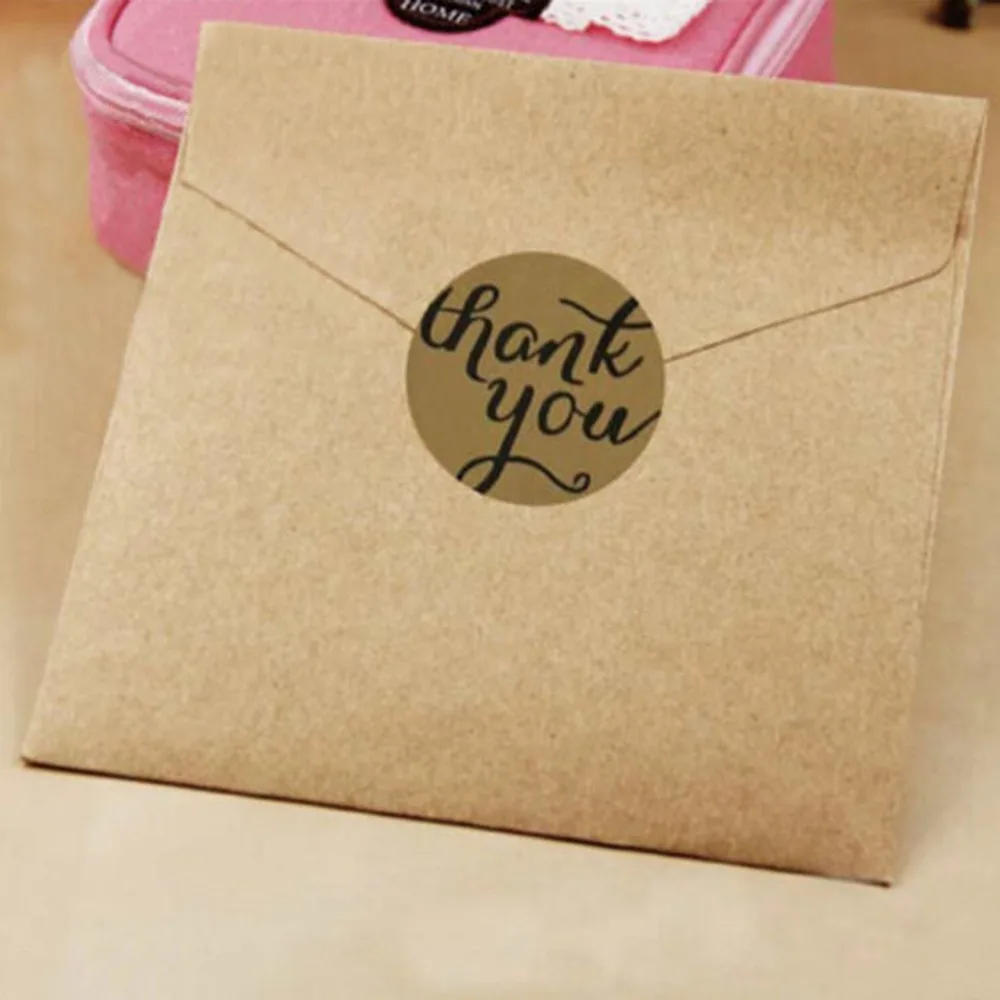 12 шт./лист самоклеящиеся наклейки &quotспасибо&quot Наклейки для крафт этикеток