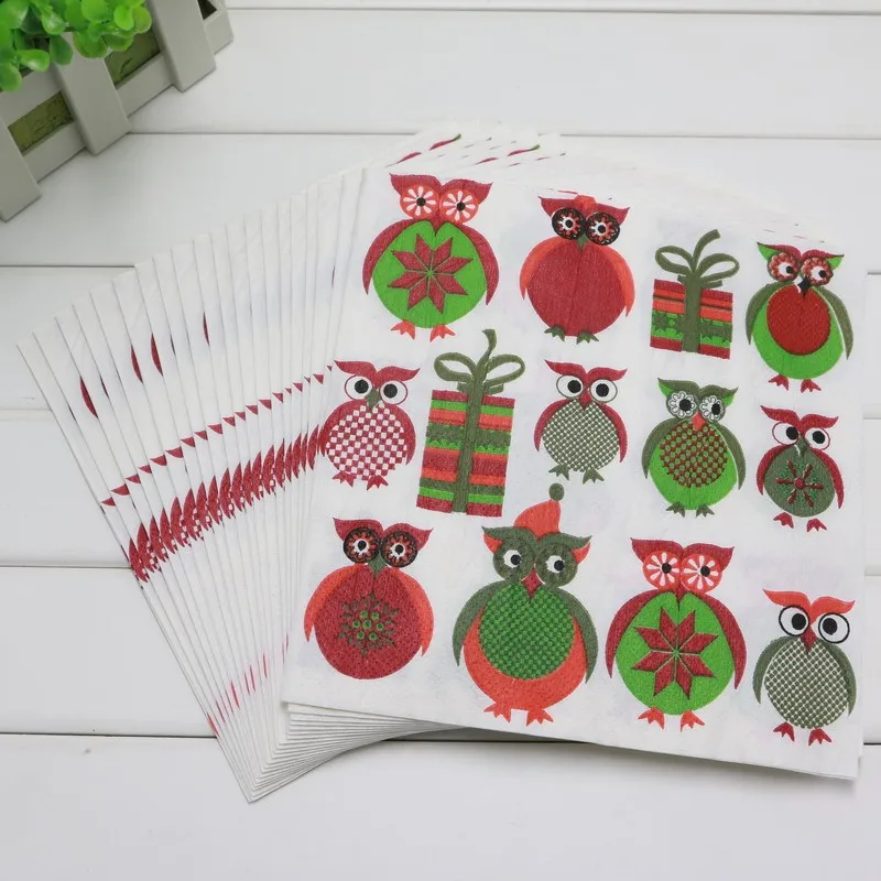 20шт \ Упаковка спрос среди детей свадебные украшения Печать Бумажные салфетки